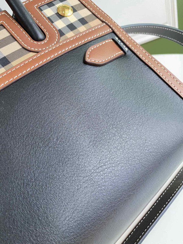 B**rry mini vintage check two-handle title bag