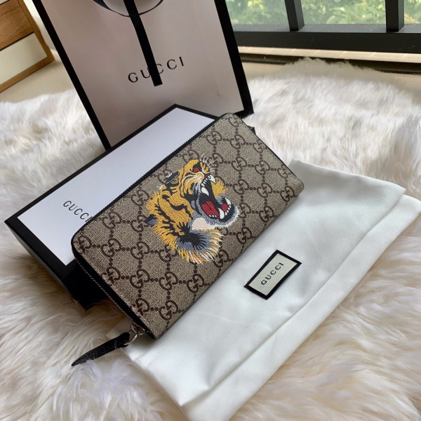 G*u*i bee print gg zip around wallet
