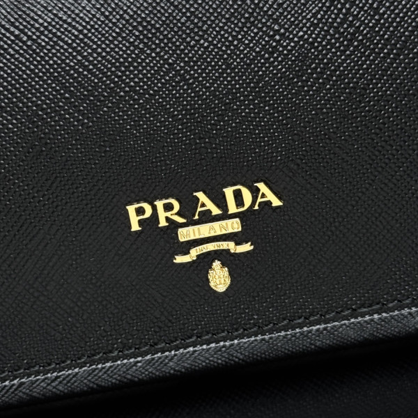 Pra*a large saffiano leather wallet