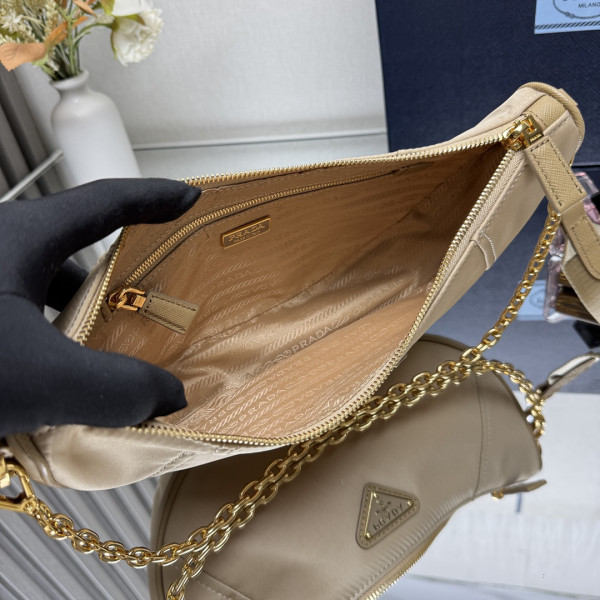 Pra*a demi-lune re-nylon shoulder bag