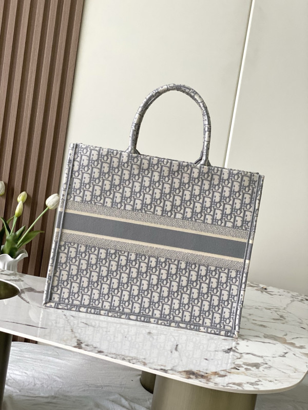 Large Diro Book Tote Grey-42cm